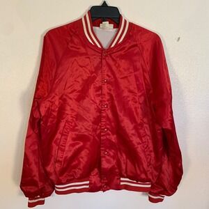 Vintage Hartwell Texas Warrior Soccer Satin Varsity Jacket USA M Town Country